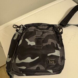 LUG Can Can Crossbody‎ Gray/Black Camo Print Belt Bag Fanny Pack